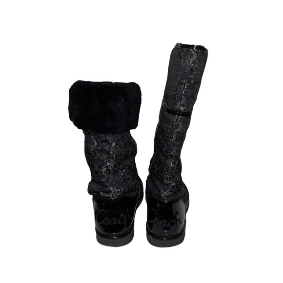 Coach Nikole Signature Jacquard Tall Winter Boots Woman Shoes Size 5 - Picture 6 of 9